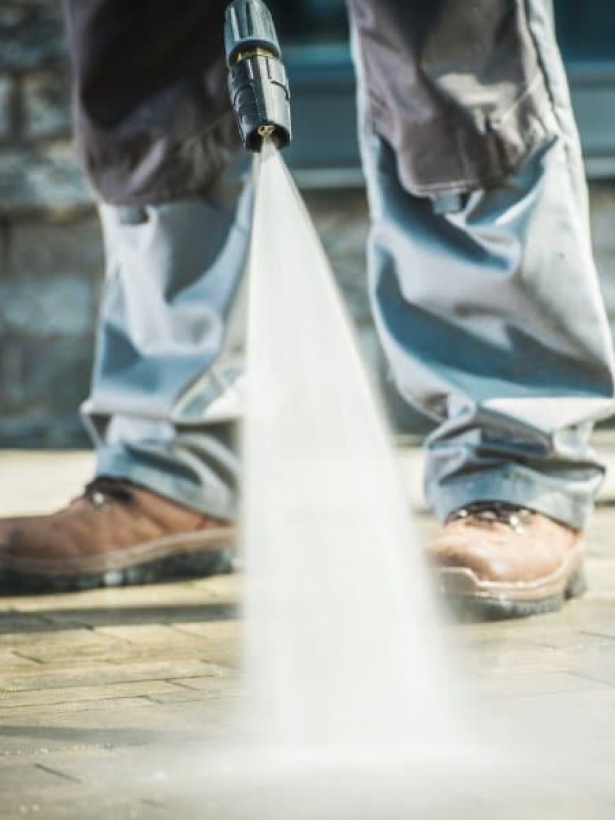 Concrete surface cleaning in progress — LaGrange, GA