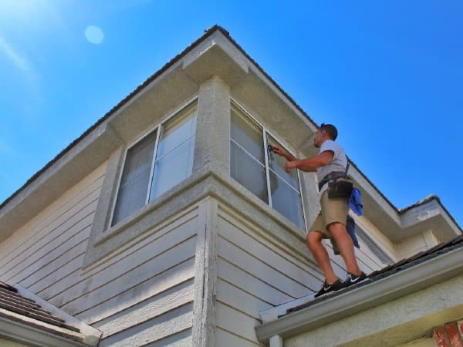 Second-story window and trim cleaning — LaGrange, GA
