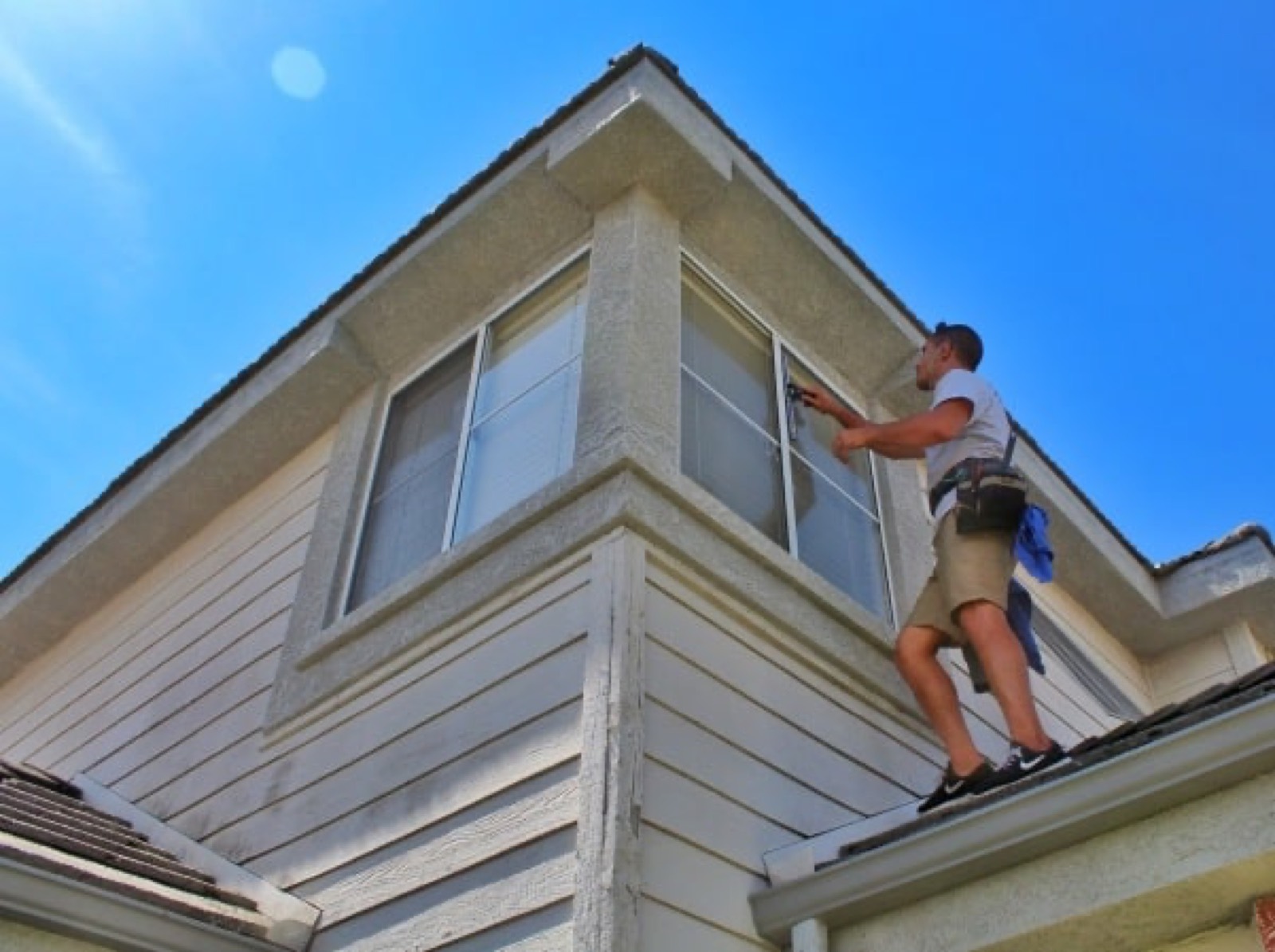 Second-story window and trim cleaning — LaGrange, GA