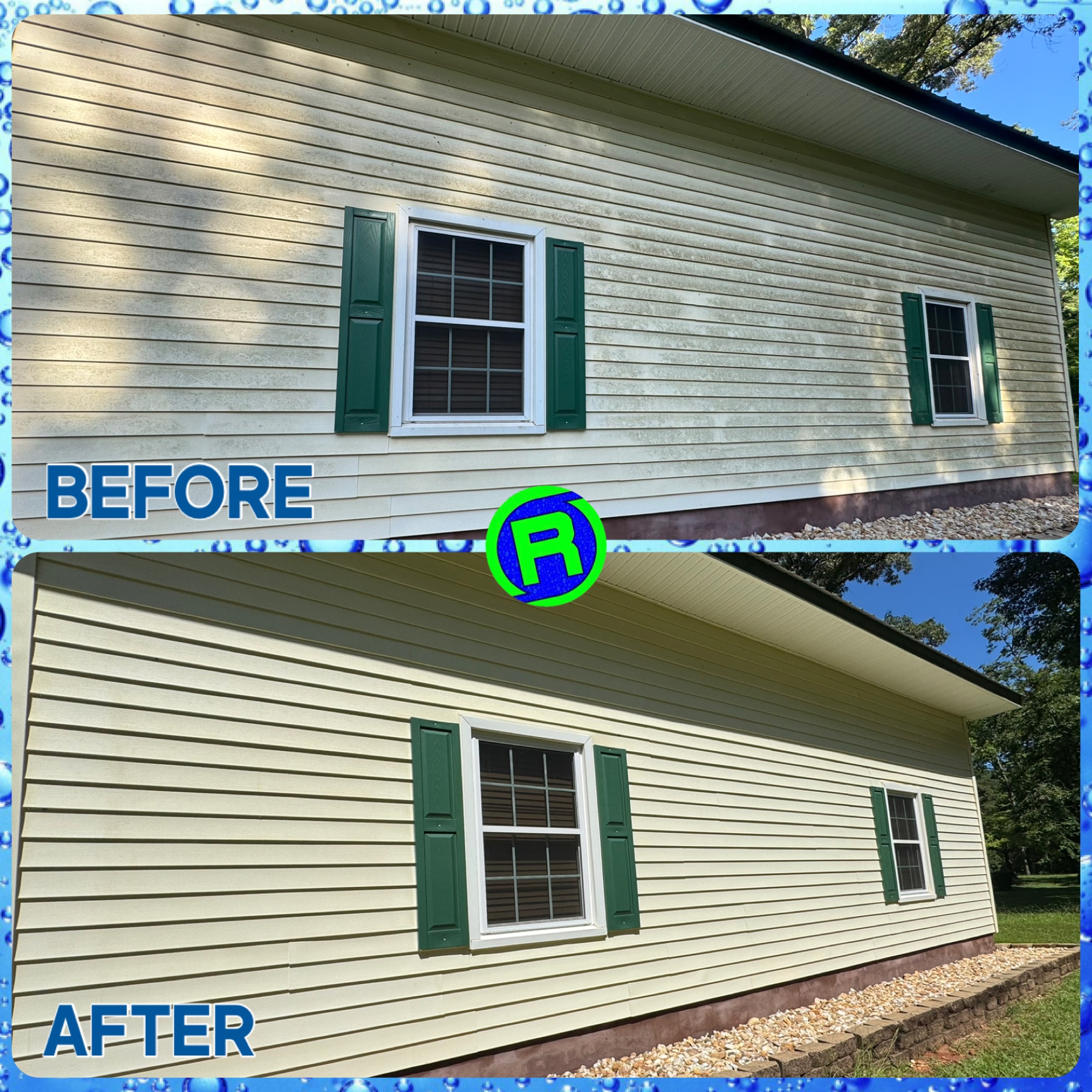 House siding before and after Restore soft washing